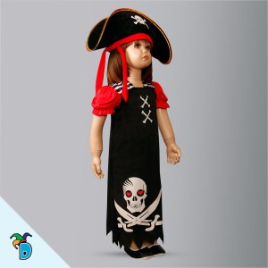 Disfraz Pirata Niña Calavera